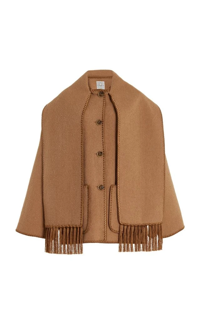 Totême Toteme - Embroidered Scarf Jacket - Brown - FR 32 - Moda Operandi 1