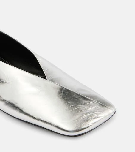 Jil Sander Metallic leather ballet flats 6