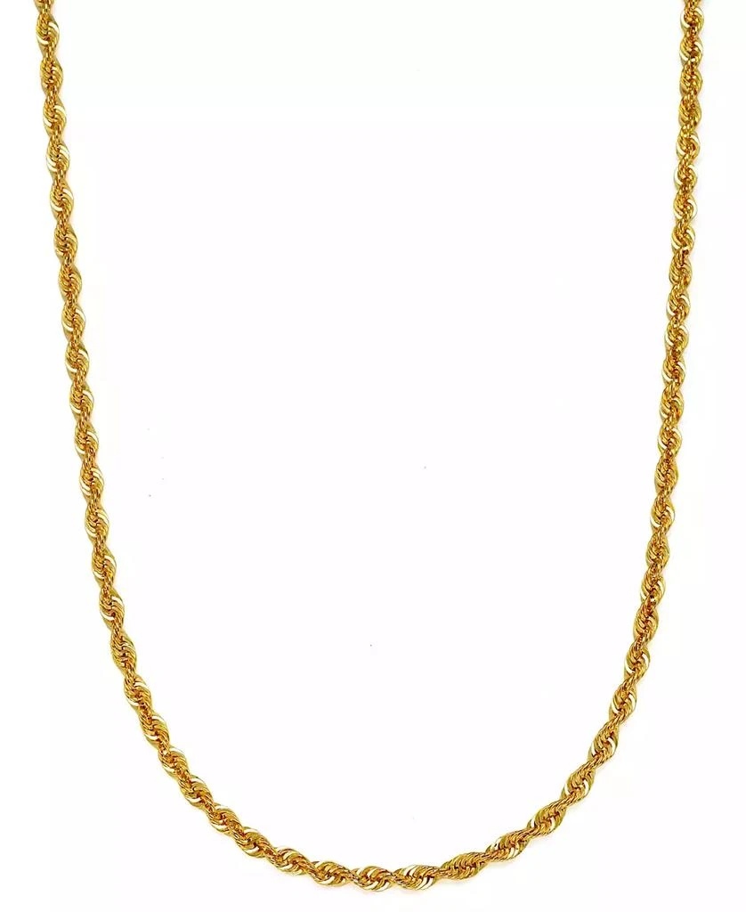 Macy
s Sparkle Rope 20" Chain Necklace (3mm) in 14k Gold 1