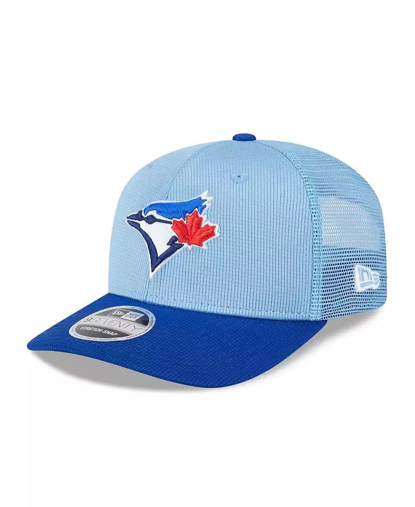 New Era Men's Powder Blue/Royal Toronto Blue Jays 2025 Batting Practice 9SEVENTY Stretch-Snap Trucker Hat 1