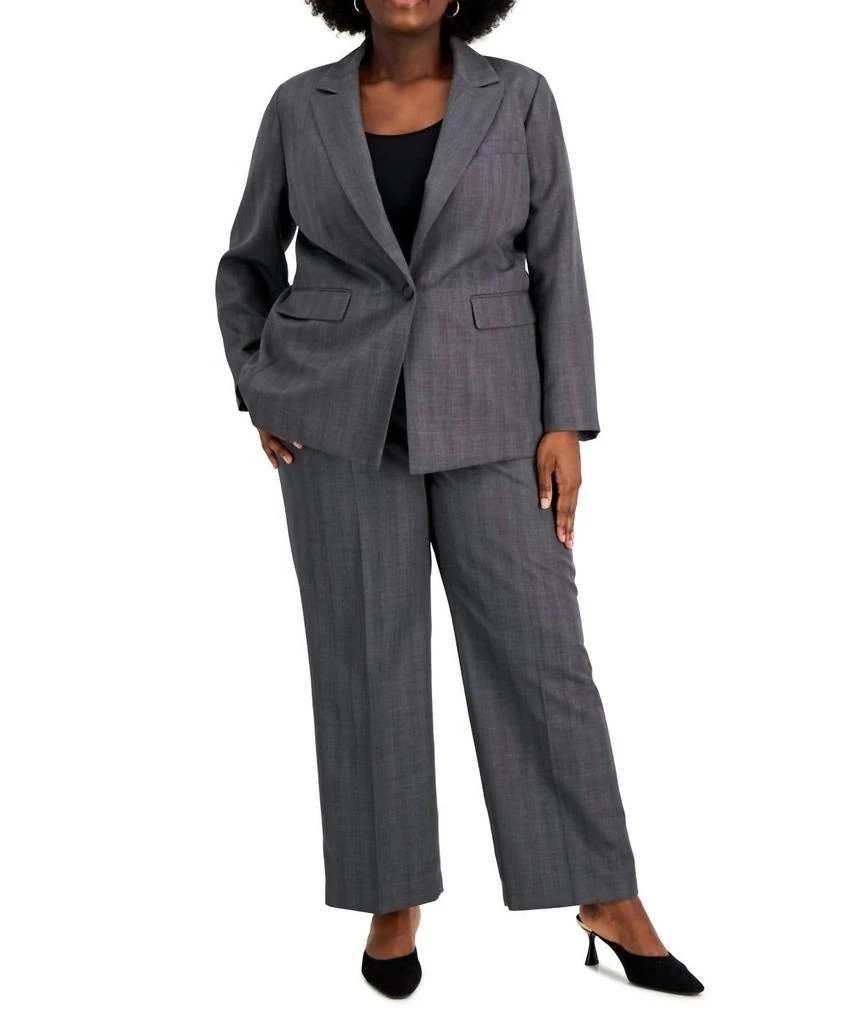 Le Suit Le Suit - Straight Leg Pantsuit - Plus