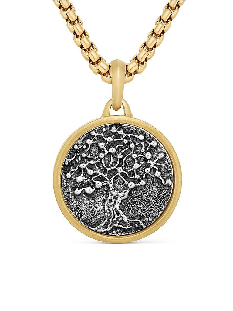 David Yurman Life and Death Duality Amulet in Sterling Silver with 18K Yellow Gold, 30MM