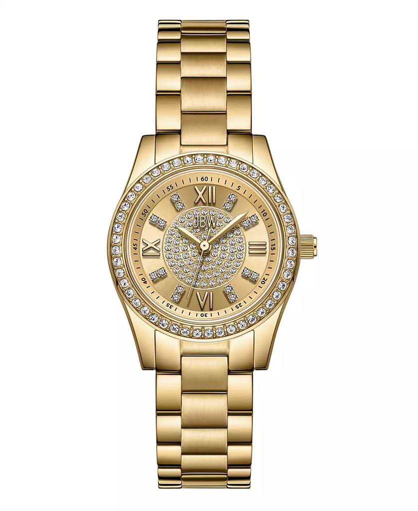 Jbw Women's Mondrian 28 Quartz 18k Gold Plated Stainless Steel Watch