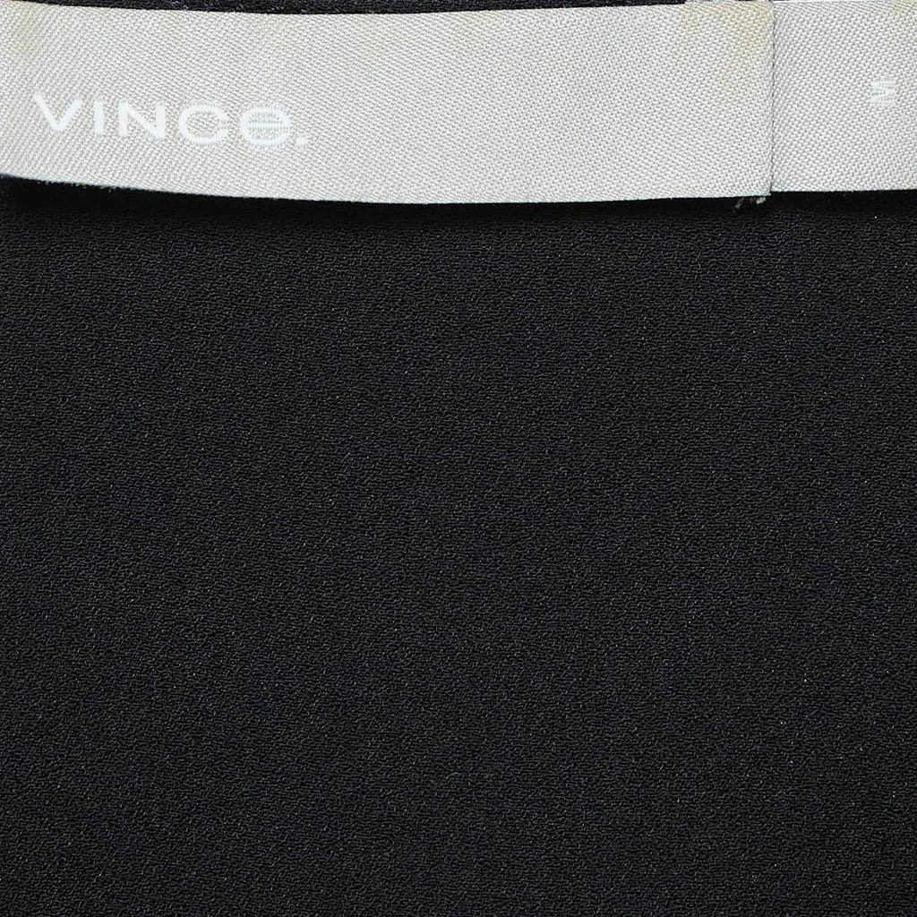 Vince Vince Black Silk Button-Up Blouse M 4