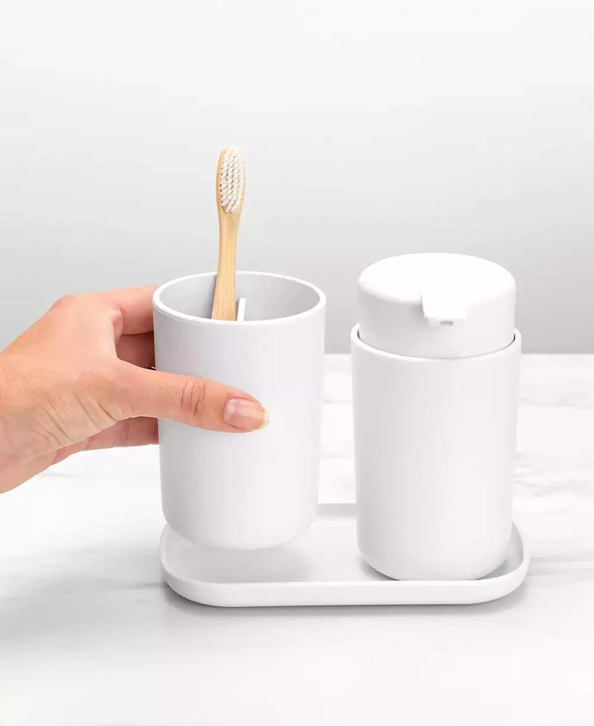 Brabantia Renew Bathroom Accessory Set of  3 - Soap Dispenser, Toothbrush Holder and Tray 4