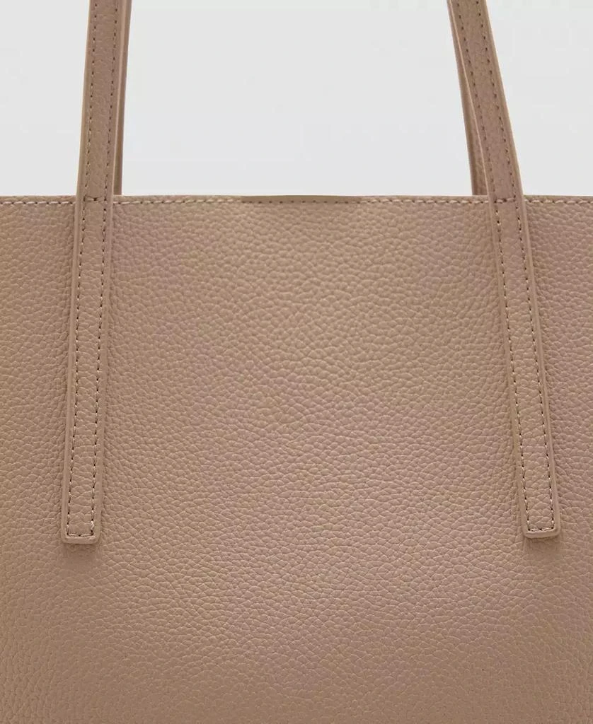 Mango Women's Pebbled Effect Shopper Bag 4