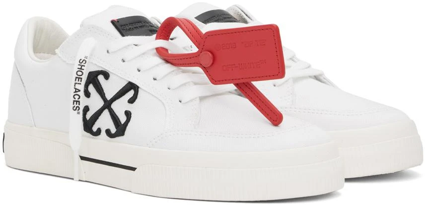 Off-White White Canvas Vulcanized Sneakers 4