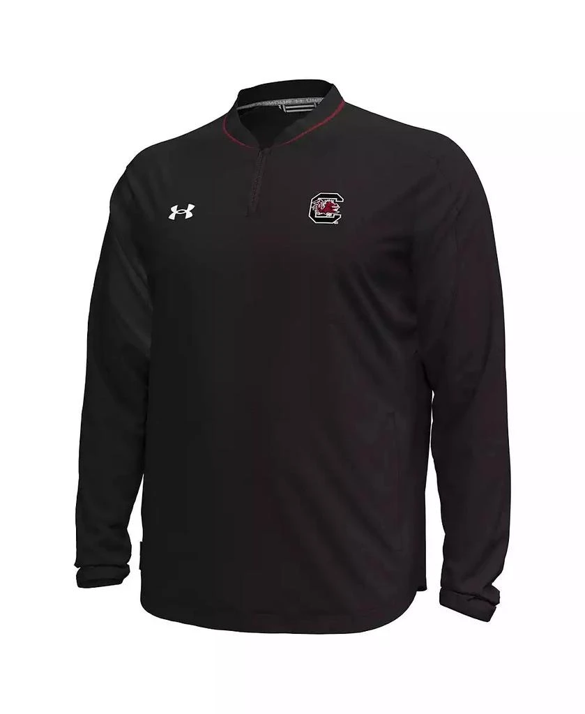 Under Armour Men's Black South Carolina Gamecocks Motivate Long Sleeve Quarter-Zip Jacket 3