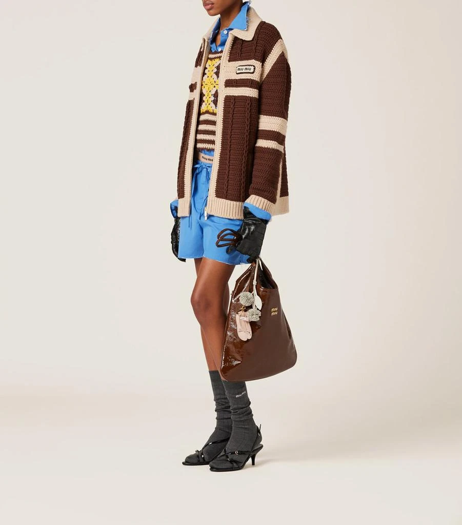 Miu Miu Patent Naplak Leather Ivy Tote Bag 2