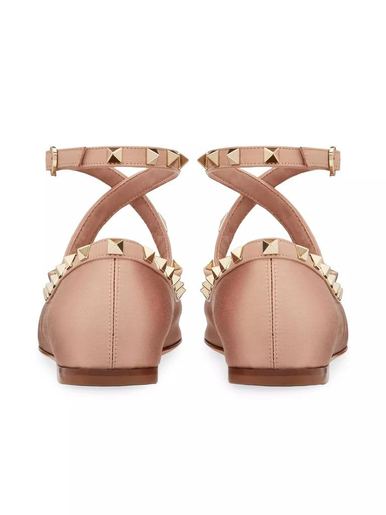 Valentino Rockstud Satin Ballerina 3