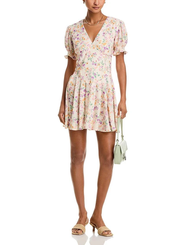 AQUA Floral Mini Dress - Exclusive 1