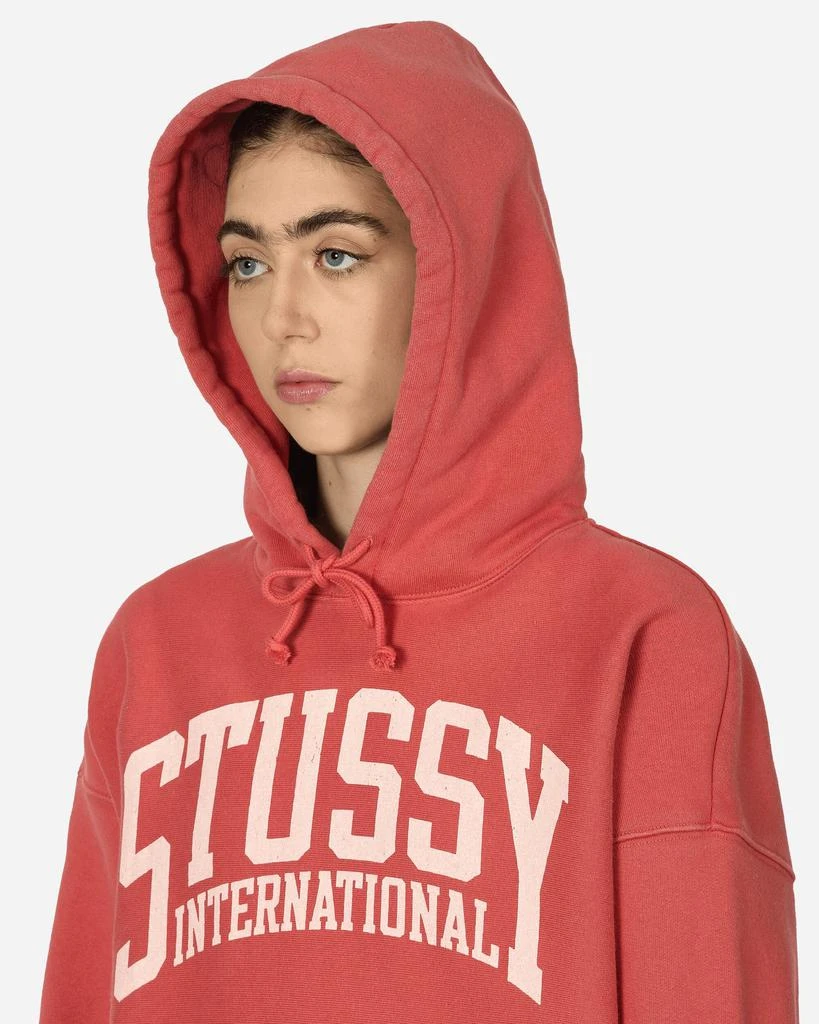 STUSSY International Hooded Sweatshirt Washed Red 5