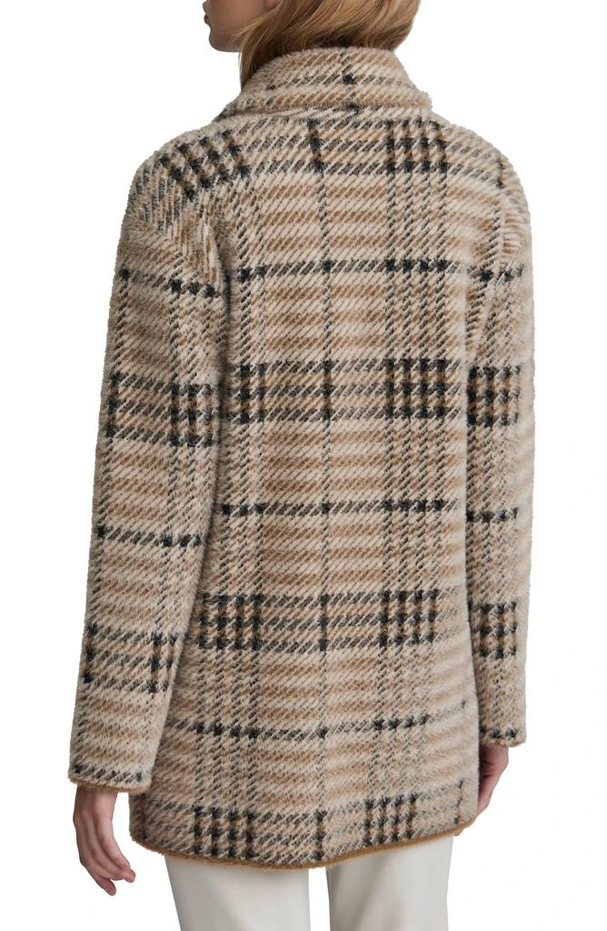 NVLT Eyelash Bold Check Longline Coat 2