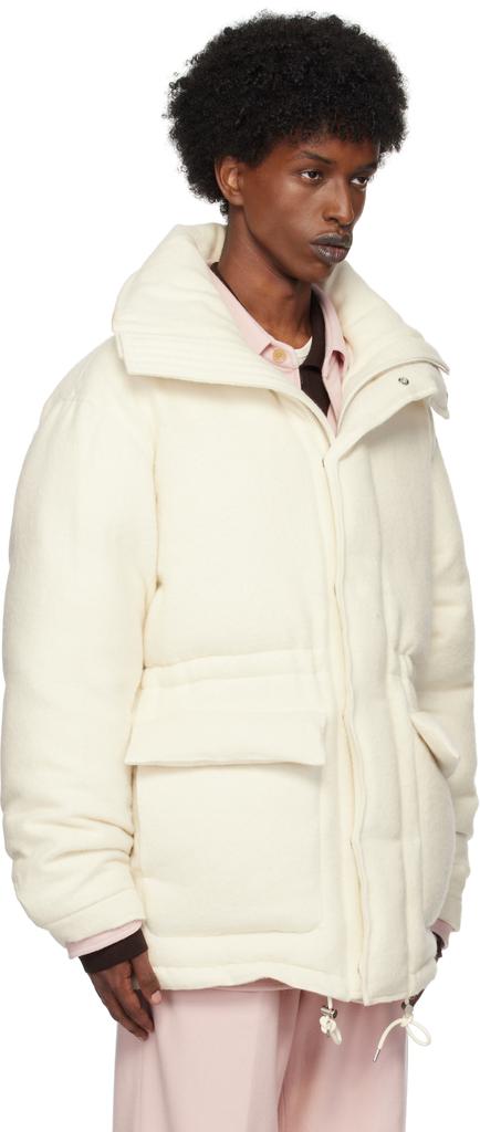 AURALEE Off-White Brushed Alpaca Wool Down Jacket