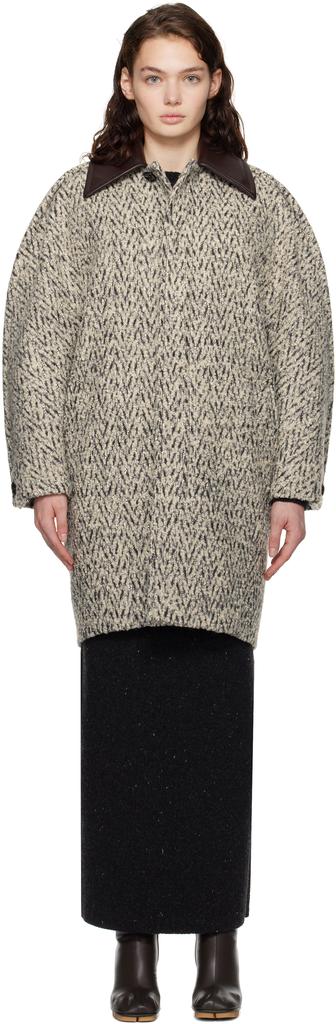 Bottega Veneta 双排扣千鸟格羊毛花呢西装外套- IT36 - Coats