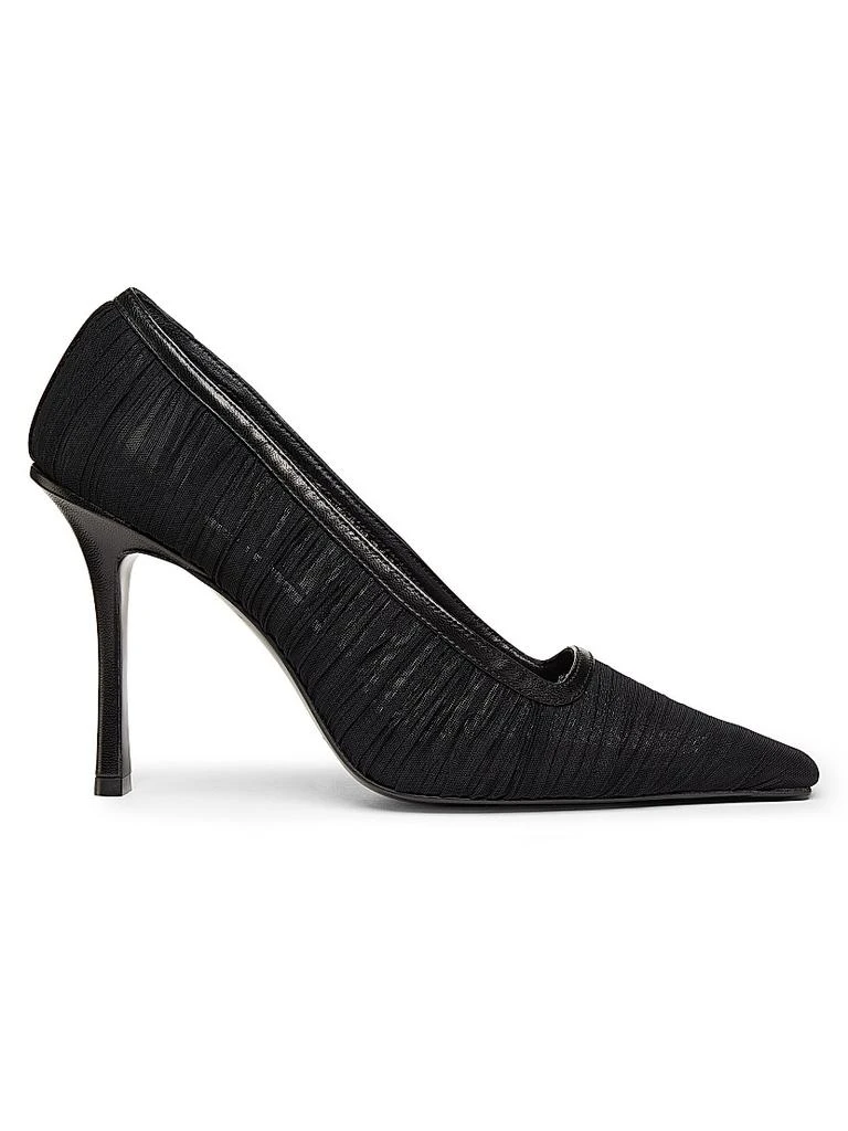 Jimmy Choo Lotta 100MM Ruched Tulle Pumps 1