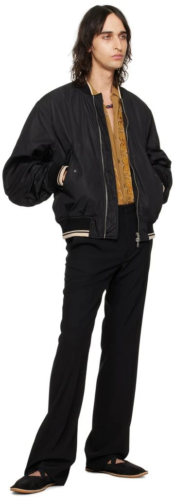 Dries Van Noten Black Zip Bomber Jacket 4