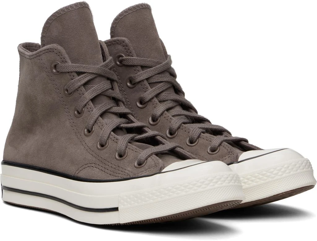 Converse Taupe Chuck 70 Heritage Suede Sneakers 4