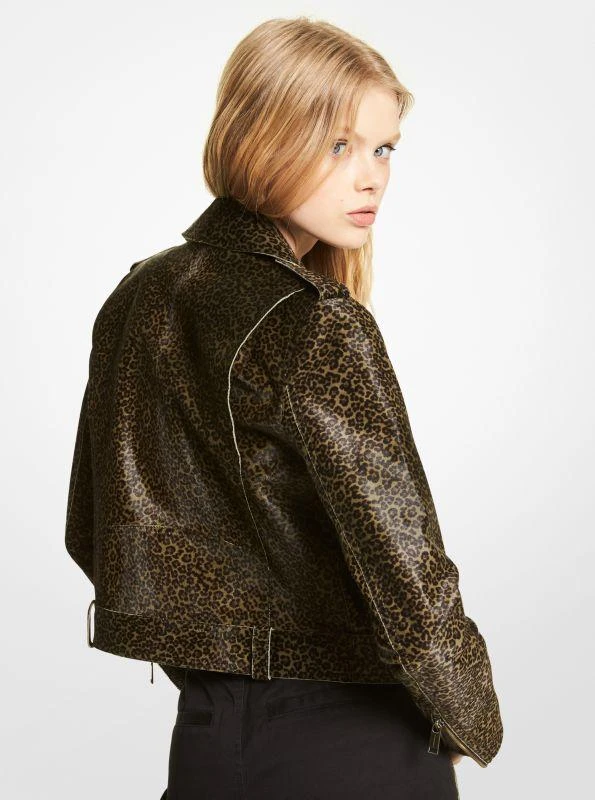 michael_kors Leopard Print Calf Hair Moto Jacket 2