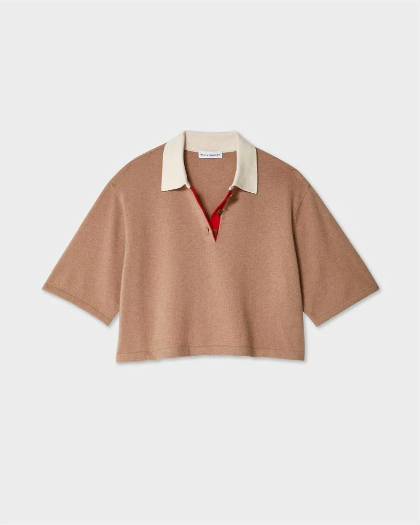 White + Warren White + Warren - Cashmere Cropped Polo Shirt 6