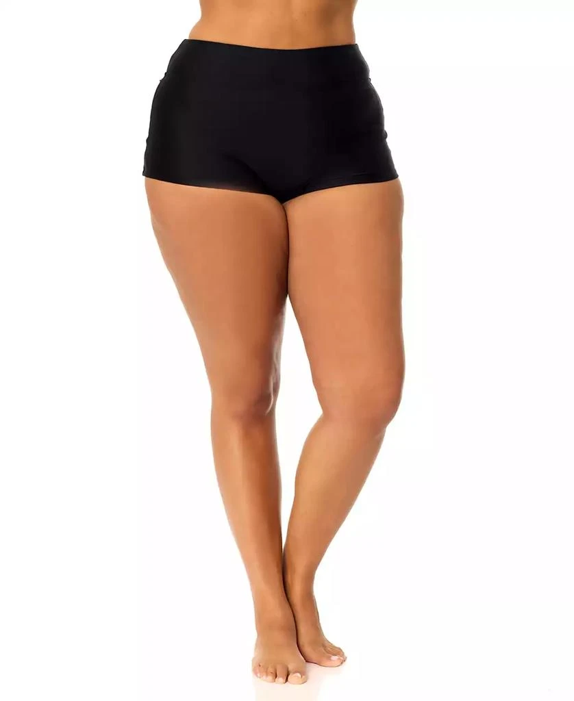Raisins Curve Trendy Plus Size Pull-On Swim Boy Shorts