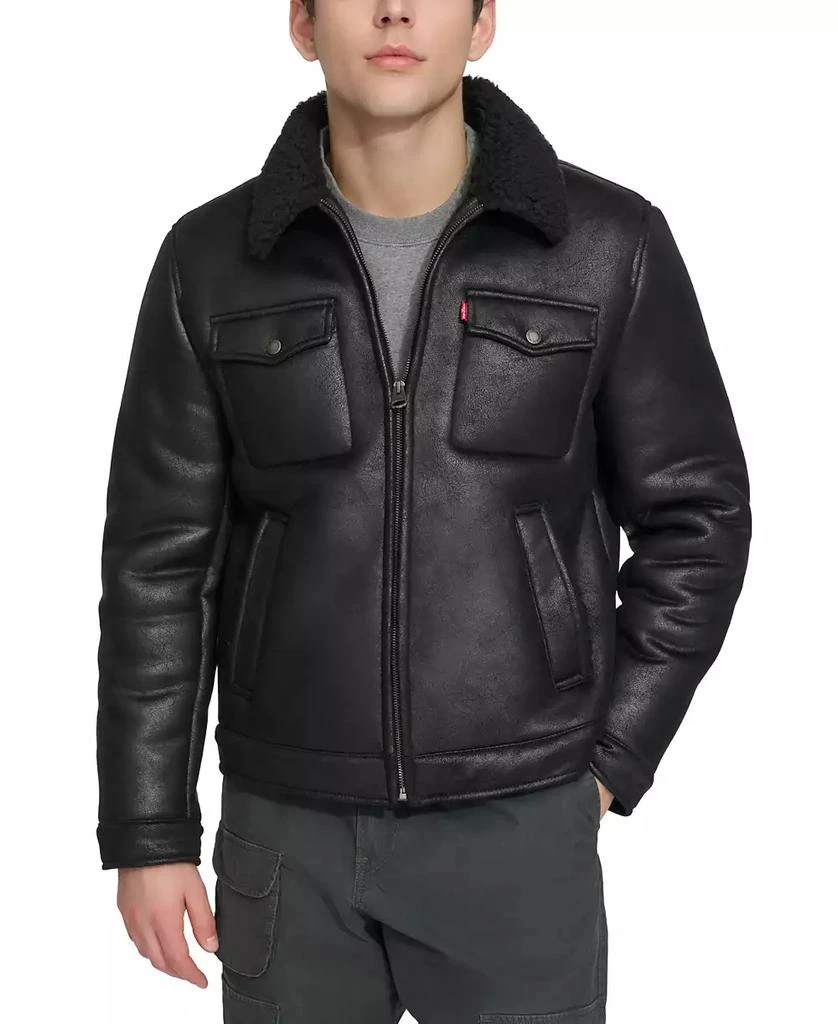Levi's Men's Faux-Shearling Full-Zip Trucker Jacket 6
