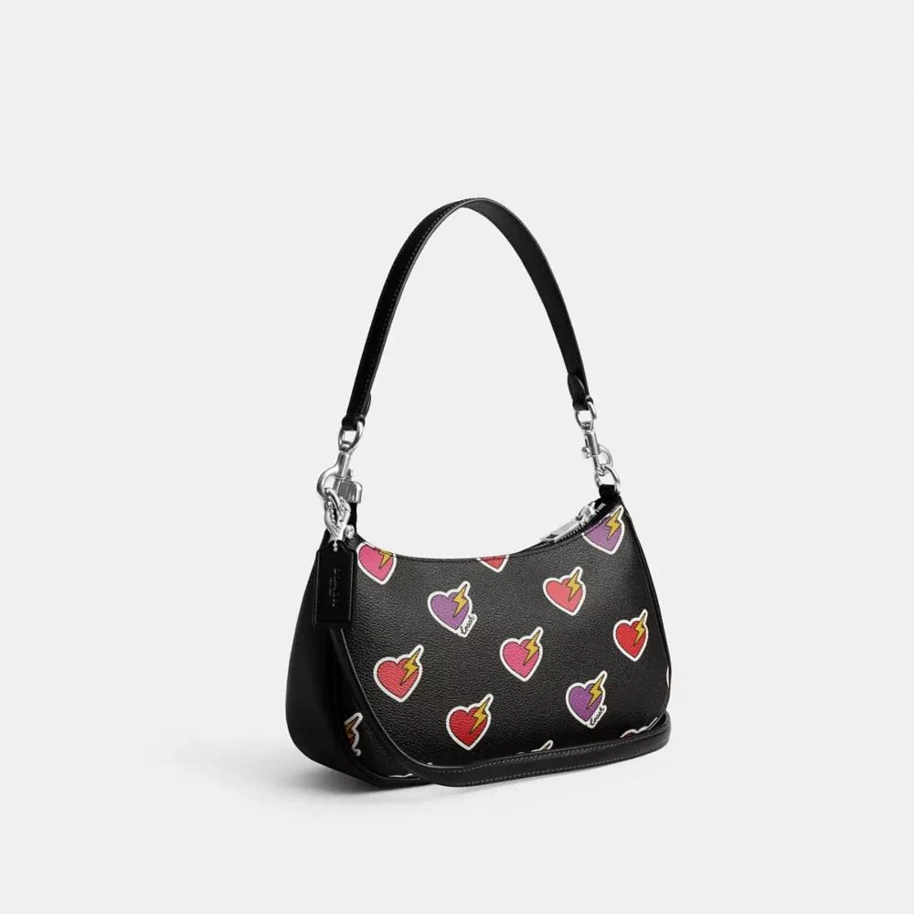 Coach Teri Shoulder Bag With Heart Bolt Print 4