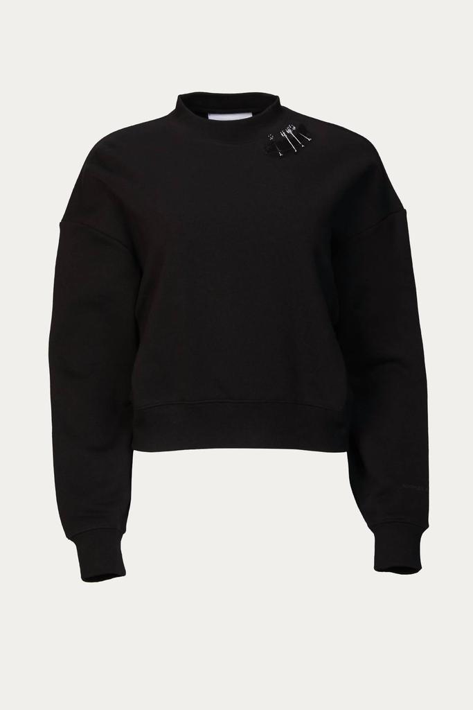 The Kooples SWEATSHIRT WITH METAL DETAILS