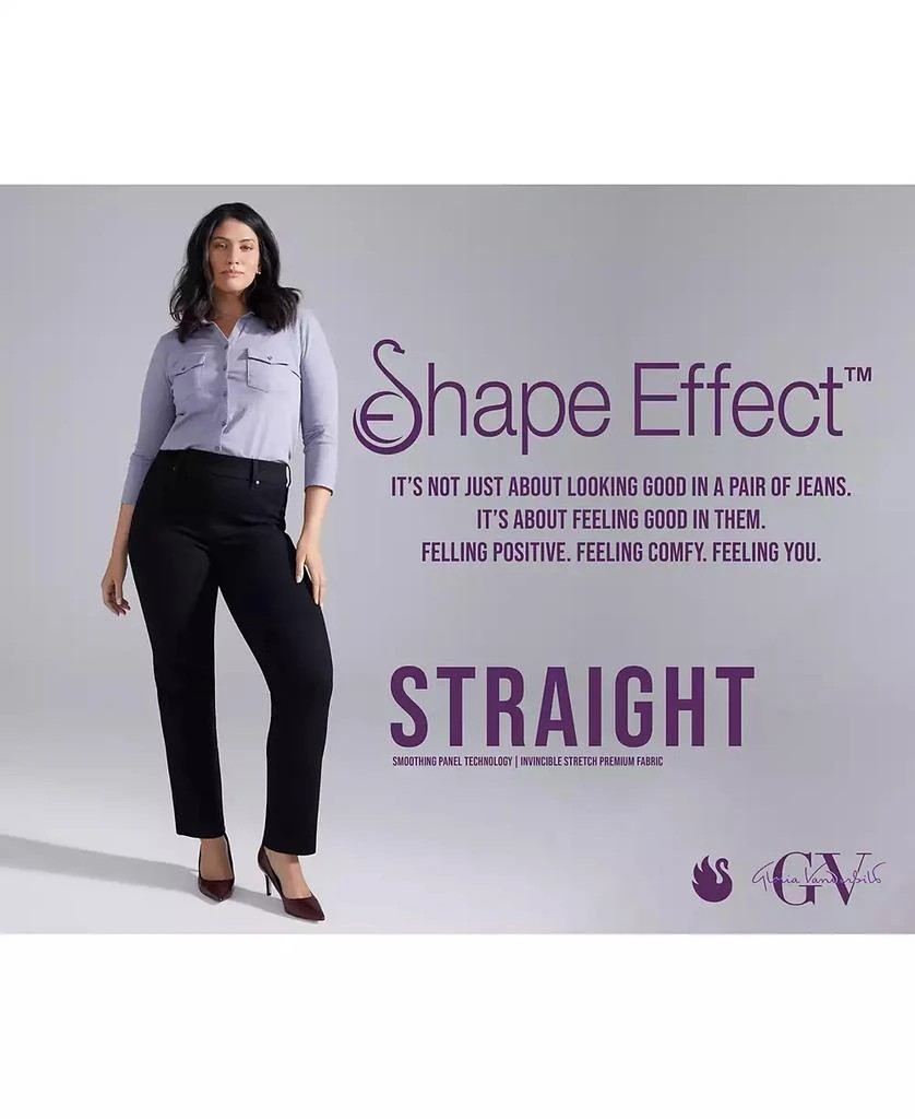 Gloria Vanderbilt Women's Shape Effect Pull-On Straight-Leg Jeans 6