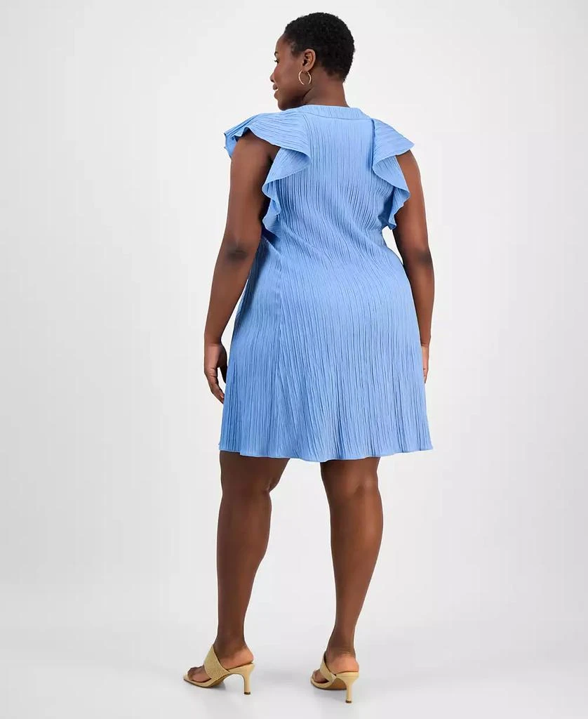 Sandra Darren Plus Size Flutter-Sleeve Shift Dress 5