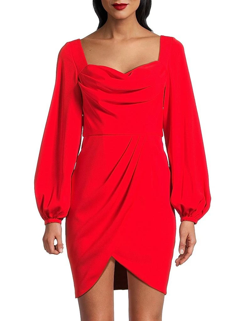 Black Halo Tonja Draped Knee-Length Dress 3