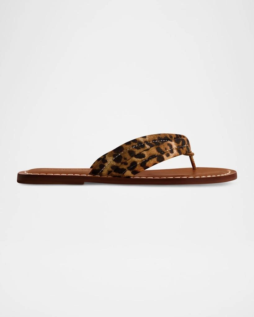 Bernardo Miami Leopard Flat Thong Sandals 1