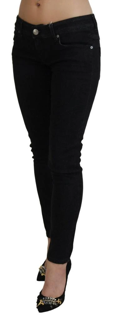 Acht Acht Black Low Waist Slim Fit Cotton Denim Jeans 2