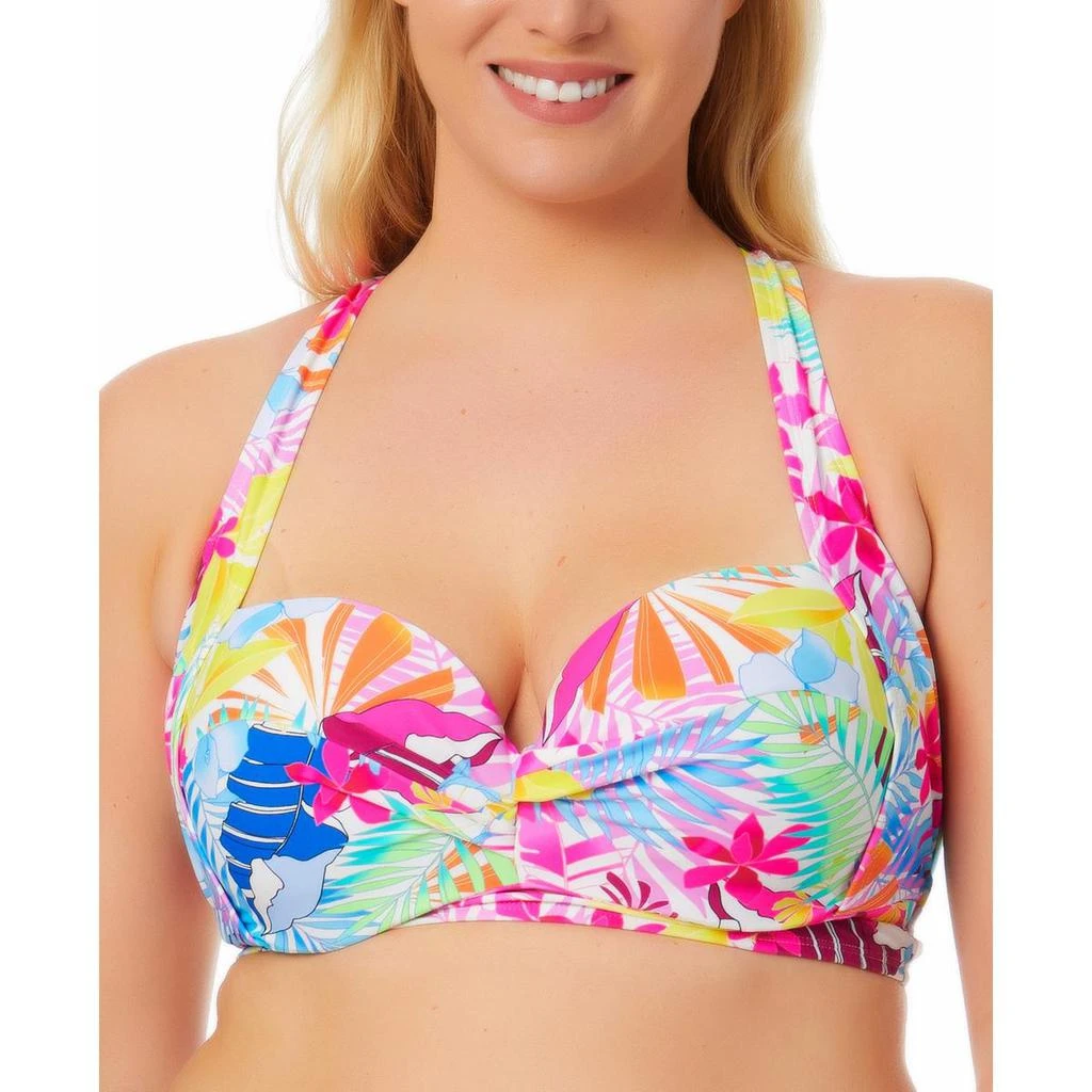 California Waves Plus Womens Printed Underwire Bikini Swim top 3