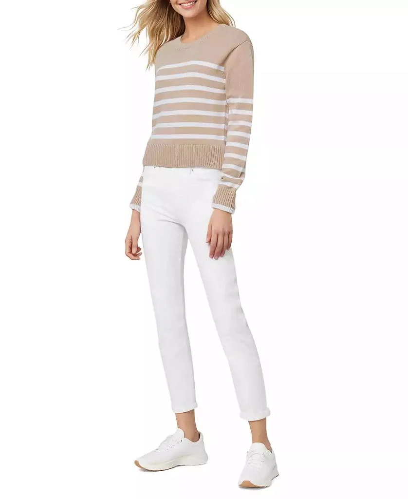 Three Dots Women's Marin Striped Long-Sleeve Sweater 3