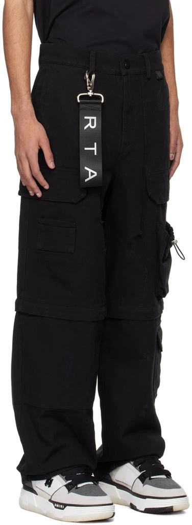 RTA Black Multi-Pocket Cargo Pants 2