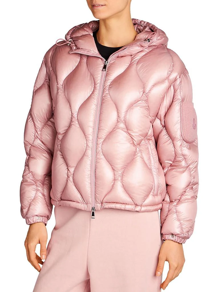 Moncler Anthon Womens Quilted Hooded Puffer Jacket 4