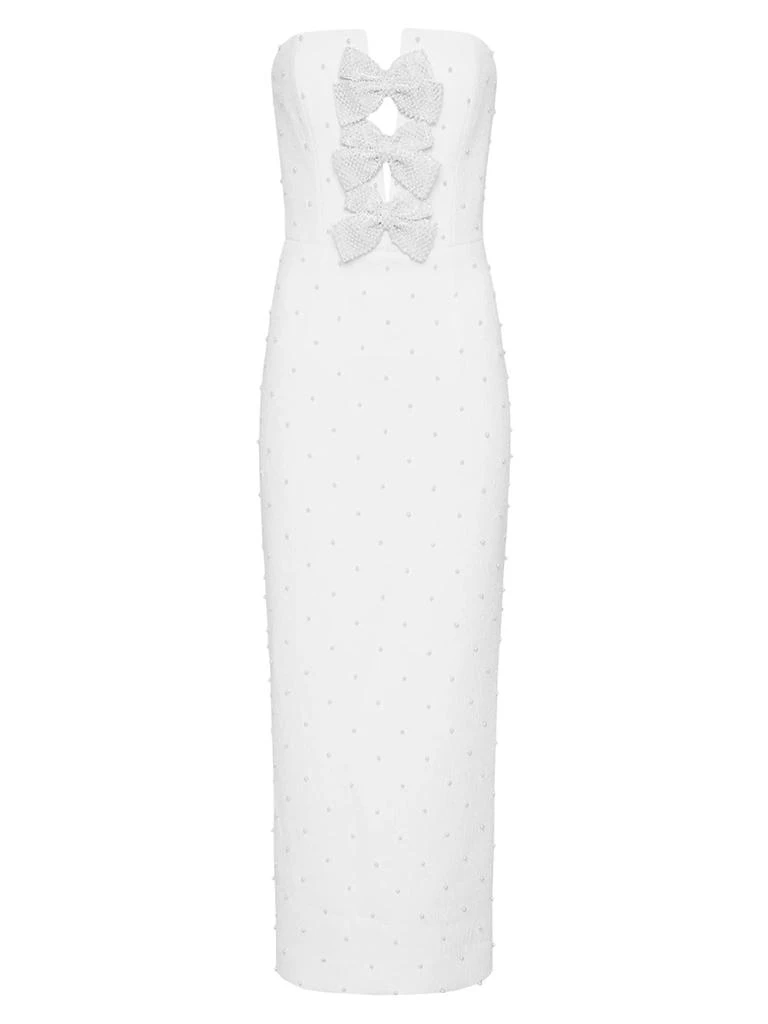 Rebecca Vallance Ophelia Embellished Crepe Bridal Midi-Dress 1