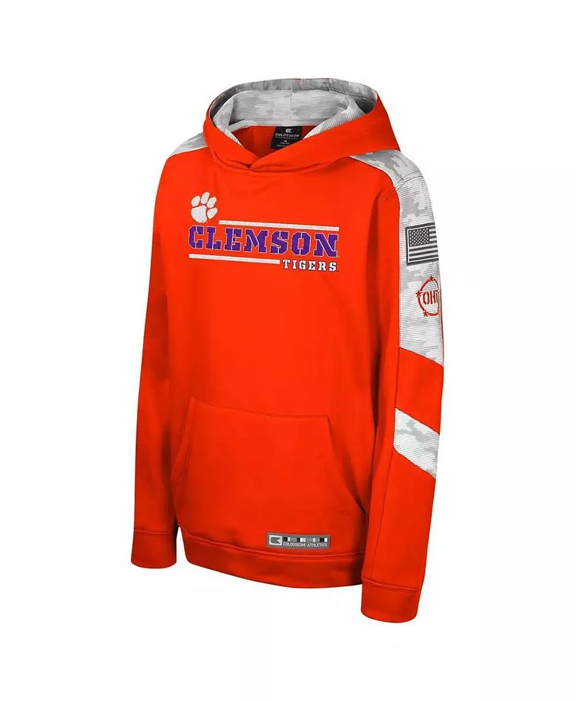 Colosseum Big Boys Orange Clemson Tigers OHT Military-Inspired Appreciation Cyclone Digital Camo Pullover Hoodie 2