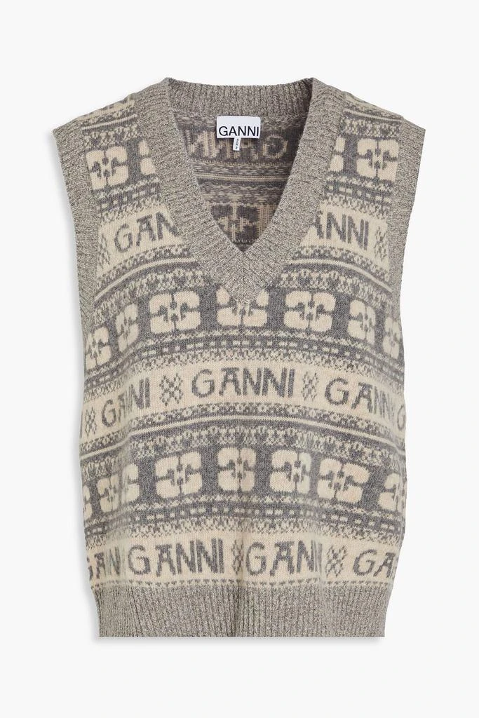 Ganni Jacquard-knit vest