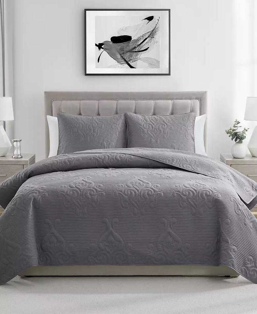 VCNY Home Solomun Pinsonic Damask 3-Pc. Quilt Set