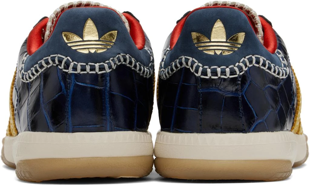 WALES BONNER Yellow & Navy adidas Originals Edition MN Samba Sneakers 2