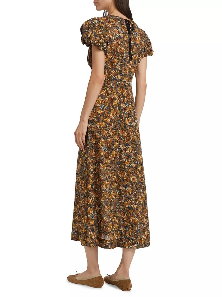 DÔEN Rhodia Floral Cotton Midi-Dress 5