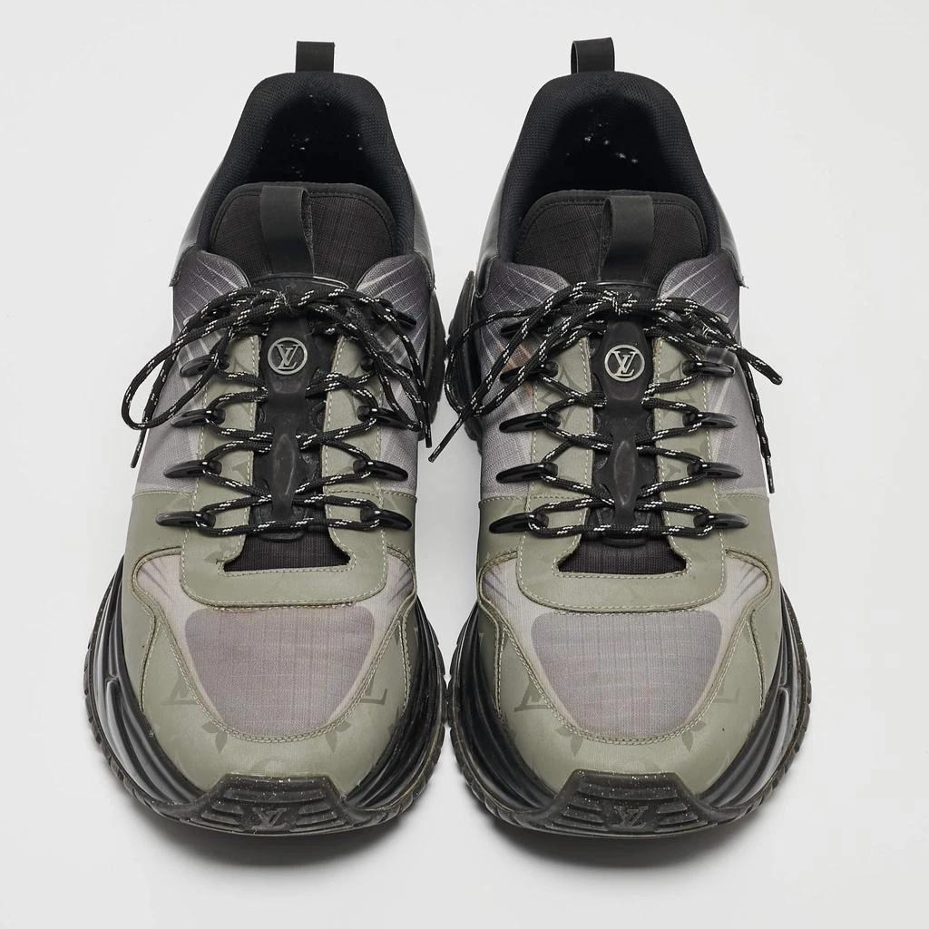 Louis Vuitton Louis Vuitton Tricolor Leather and Printed Mesh Run Away Pulse Sneakers Size 44 3