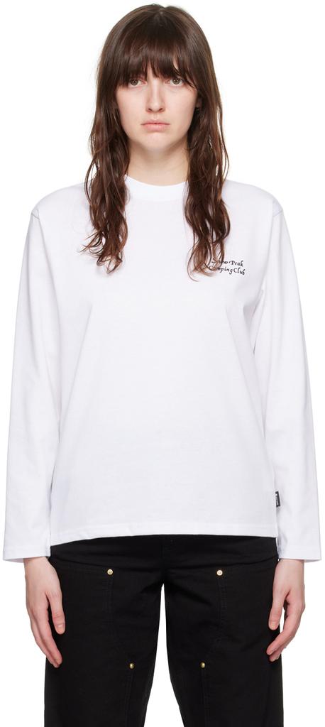 Snow Peak White 'Snow Peak Camping Club' Long Sleeve T-Shirt