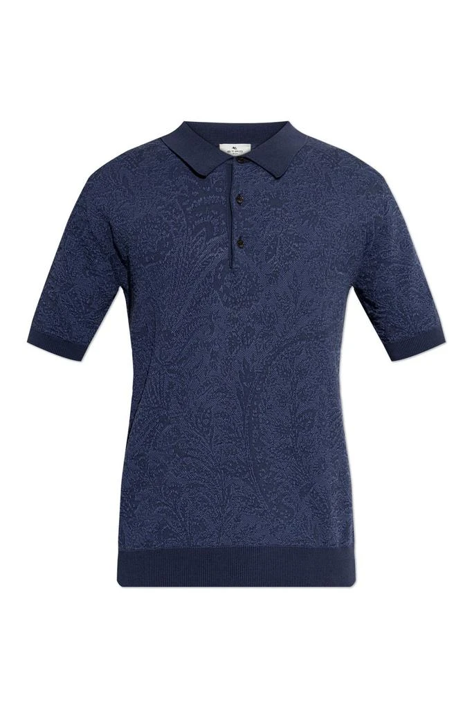 ETRO Etro Textured Knit Polo Shirt 1