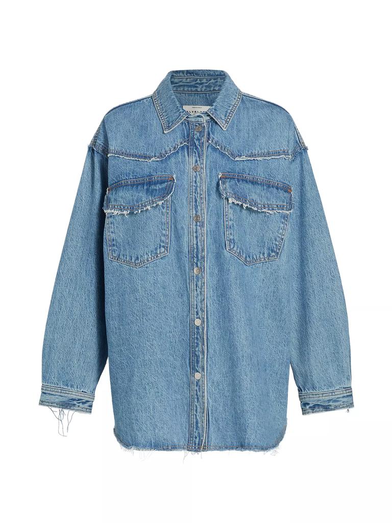 SLVRLAKE Oversized Western Denim Shirt