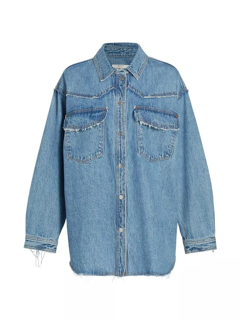 SLVRLAKE Oversized Western Denim Shirt 1