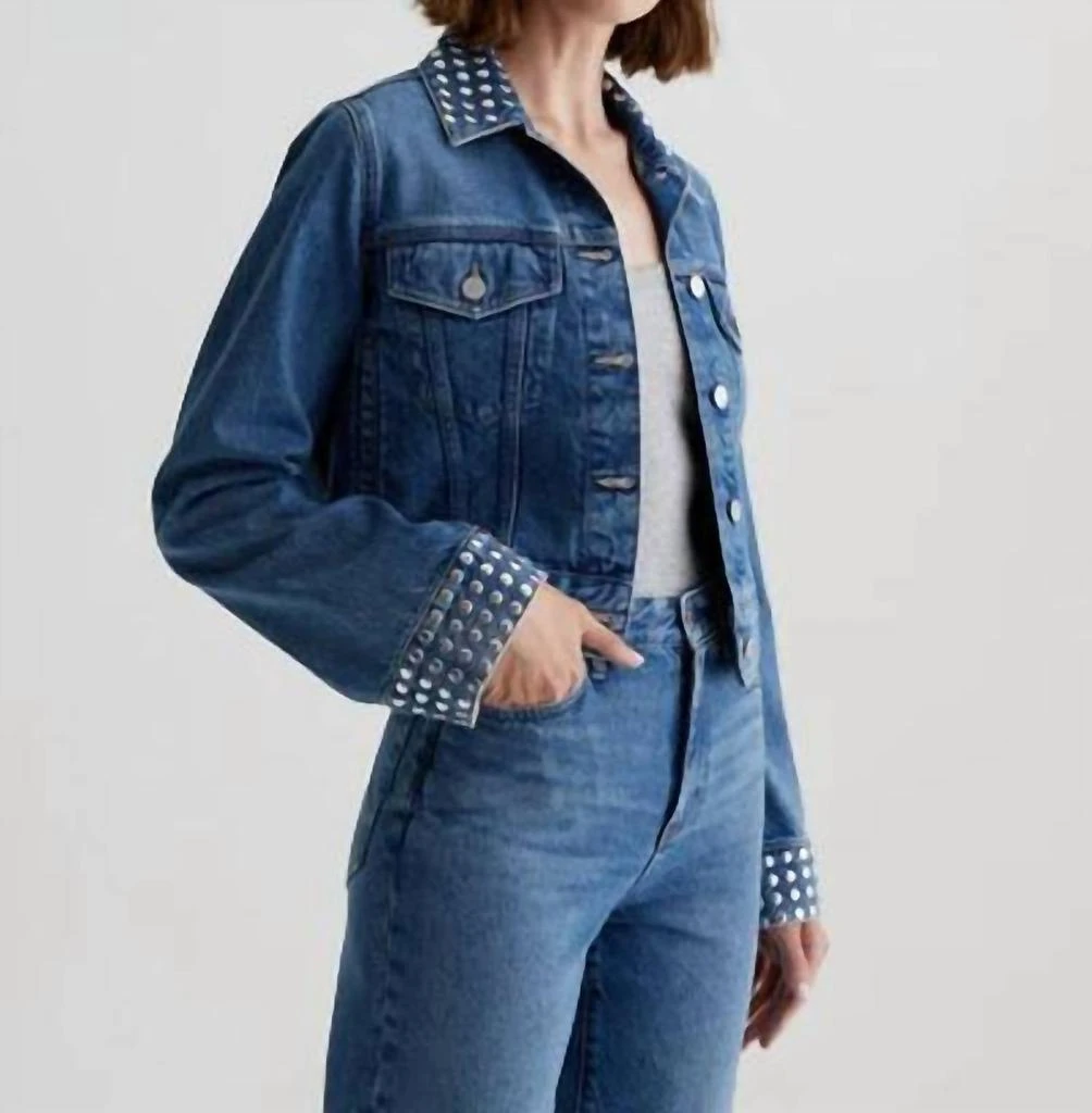 AG Jeans Ag Jeans - Studded Isa Cropped Trucker Jacket 1