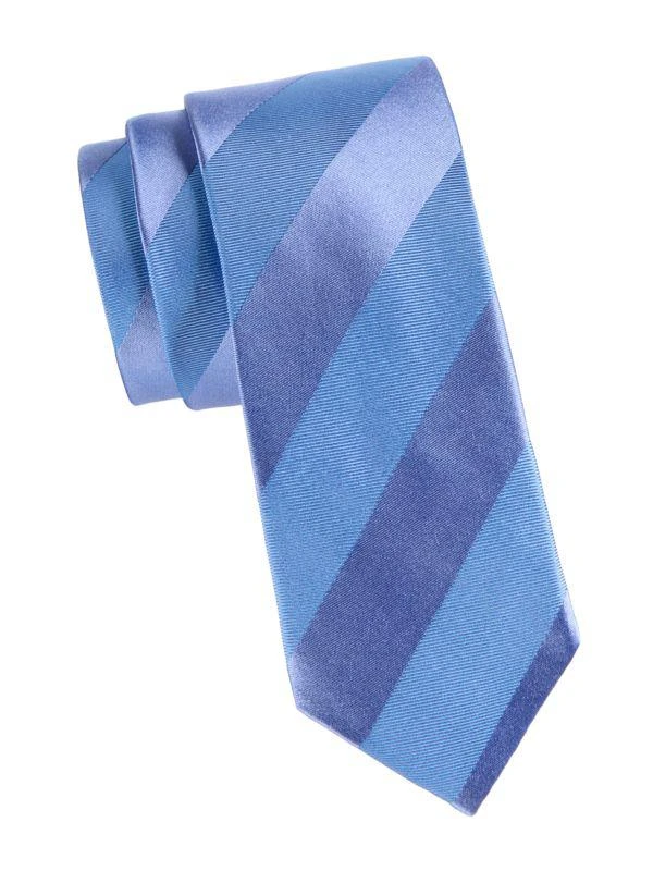 Saks Fifth Avenue Tone On Tone Striped Silk Tie 1